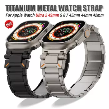 Мужской титановый ремешок для Apple Watch Ultra 2 49 мм, роскошный магнитный ремешок для iWatch Series 6 5 Se 3 2 44 мм 42 мм 7 8 9 45 мм браслет