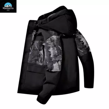 Мужской зимний короткий пуховик, Новая повседневная модная простроченная парка на 2024 белом утином пуху, мужское роскошное легкое пальто с капюшоном, 90%