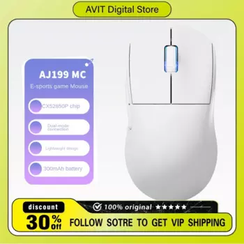 Мышь Ajazz AJ199MC Проводная игровая, Двухрежимная легкая эргономичная с низкой задержкой, для ПК и офиса, долговечная