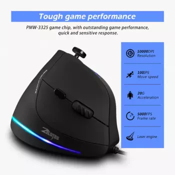 Мышь игровая Проводная, Usb, программируемая, 5 уровней Dpi