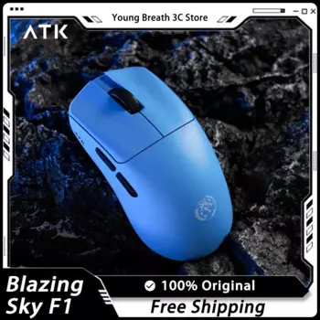 Мышь левиатана ATK Blazing Sky F1, Двухрежимная беспроводная мышь, аксессуар для ноутбука, скорости опроса 8K, легкая игровая офисная мышь под заказ
