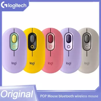 Мышь Logitech Pop беспроводная, Bluetooth-мышь для офиса и дома, аксессуары для ноутбуков, игровая эргономичная