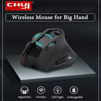 Мышь Вертикальная Беспроводная CHYI, эргономичная, 2,4 ГГц, перезаряжаемая, USB
