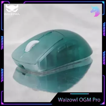 Мышь Waizowl Ogm Pro, 3-режимная Bluetooth, беспроводная, 2,4 г, проводная игровая мышь Paw3395, киберспортивная мышь, голубая мышь на заказ для компьютера, ПК, подарок