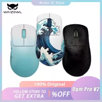 Мышь Waizowl Ogm Pro V2 Paw3950, трехрежимная игровая беспроводная мышь, легкая мышь 8K, индивидуальные аксессуары для ПК