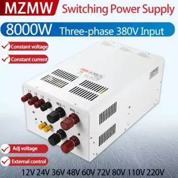 MZMW 8000 Вт высокомощный импульсный источник питания, Трехфазный переменный ток 380 В в постоянный ток 24 в 36 в 48 в 60 в 72 в 80 в 110 В 220 В Регулируемое напряжение SMPS