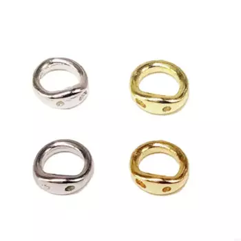 N0HE Sturdy Two Hole Jewelry Connectors Jewelry End Tips Jewelry Making Accessory Links for Necklace and Bracelet Ends