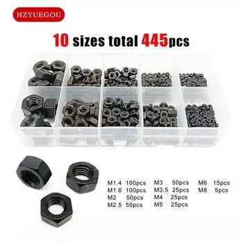 Набор гаек HZYUEGOU DIN934 М1.4-М8