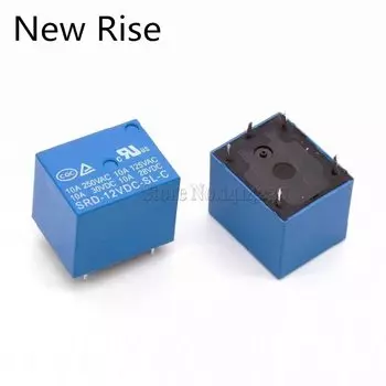 Реле мощности постоянного тока SRD-05VDC-SL-C SRD-06VDC-SL-C SRD-09VDC-SL-C SRD-12VDC-SL-C T73-5V 6V 9A 12V 24V 10A 250V 5-контактный тип печатной платы