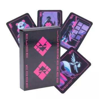 Набор карт Tarot, уникальные черные фиолетовые неоновые лунные Таро, 40 карт, таро, визуальные карты, таро, террас, настольная игра, полный набор