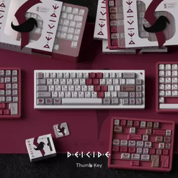 Набор колпачков для клавиатуры minikey x Domikey Deicide, колпачки для клавиатуры в форме вишни, набор толстых колпачков для клавиатуры BM60 CSTC75 BM65 BM68 XD60 Wooting