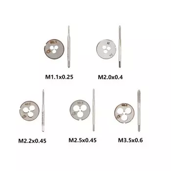 Набор метчиков и штампов XMSJ для резьбы M1.1/M2/M2.2/M2.5/M3.5