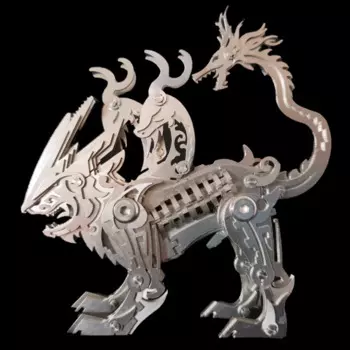 Набор моделей 3d-пазлов Chimera, механический металлический пазл, модели старинного Божьего зверя, сборные игрушки «сделай сам» для подростков и взрослых, 98 шт.