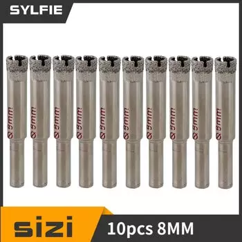 Набор сверл SYLIFE алмазное покрытие 8 мм 10 шт