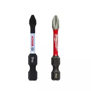 Ударные биты PH2 50/57 мм DEWALT Makita BOSCH Milwaukee, набор из 2 предметов, столярная дрель смешанного типа из быстрорежущей стали, прочные аксессуары для электроинструментов