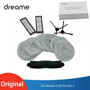 Набор запасных частей для робота-пылесоса Dreame L10s Pro Gen 2, резиновая основная/боковая щетка, фильтр, тряпка для швабры, оригинал