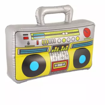 Надувной радиоприемник Boombox, Надувные микрофоны 80-90-х годов, фотореквизит в стиле хип-хоп, тематический диско, день рождения, вечеринка, дисплей