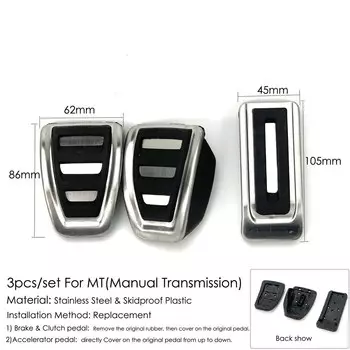 Накладка на ножку топливного тормоза из нержавеющей стали для VOLKSWAGEN Vw Transporter Multivan T5 T6 Caravelle T6, аксессуары