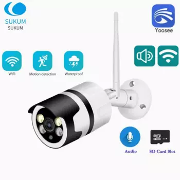 Наружная беспроводная IP цилиндрическая камера 2MP 1080P, ИК Ночное Видение, обнаружение движения, бытовая фотокамера