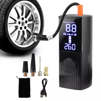 Насос воздушный автомобильный портативный, 0-150psi/10 бар
