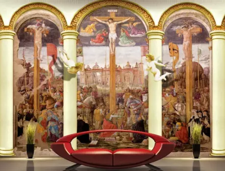 Настенная 3D-картина на заказ, европейская римская колонна, картина с христианскими фигурками, обои для гостиной, дивана, телевизора, спальни