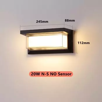 Настенная лампа с датчиком движения Zhengde lighting, черная, 20 Вт