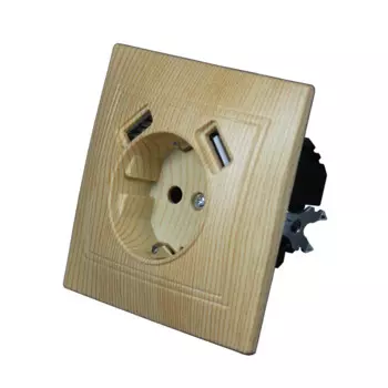 Настенная розетка с двумя USB-портами, 5 В, 2 А