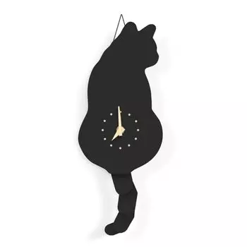 Настенные часы с кошачьим хвостом