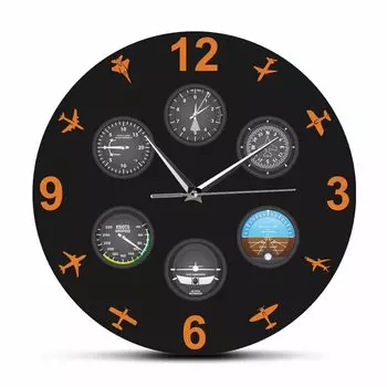 Настенные часы The Vinyl Clock Авиатор