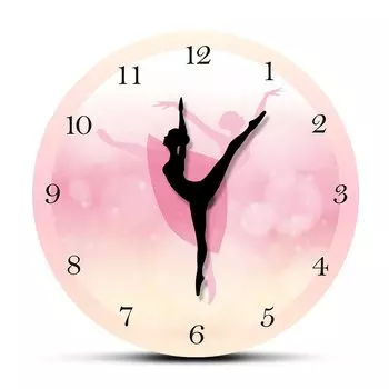 Настенные часы The Vinyl Clock розовые