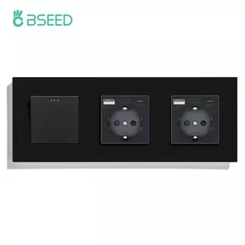 Механические настенные выключатели BSEED со стеклянными розетками