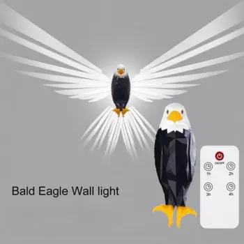 Настенный светильник Bald Eagle, магнитный настенный ночник с дистанционным управлением для спальни, гостиной, прихожей, зарядки лампы Eagle
