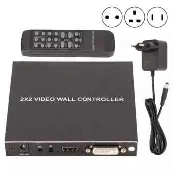 Настенный видеоконтроллер DVI с углом поворота 180 градусов, HD комбинированный дисплей, процессор с дистанционным управлением, европейская вилка
