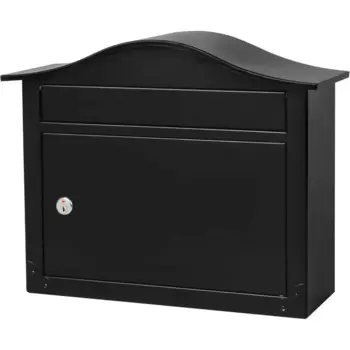 Настенный запираемый почтовый ящик MAILBOXES Saratoga черного цвета