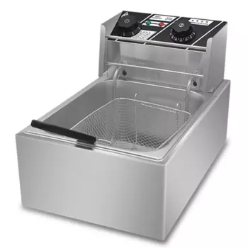 Настольная электрическая фритюрница Коммерческая фритюрница из нержавеющей стали машина фри с одним цилиндром