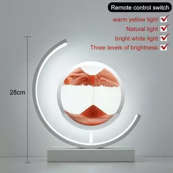 Настольная лампа 3D песочные часы