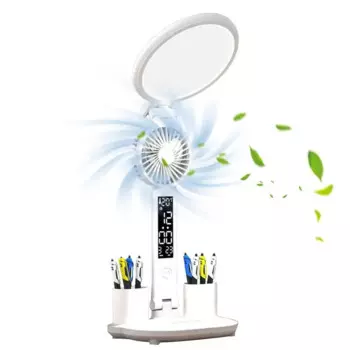 Настольная лампа для общежития, складная, USB, перезаряжаемая, с аккумулятором 2000 мАч, с сенсорным управлением, многофункциональный держатель для телефона