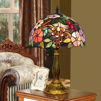 Настольная лампа из цветного стекла YUENSLIGHTING 12 дюймов
