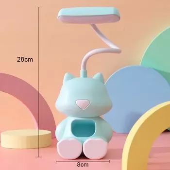 Настольная лампа Lyfs гибкая LED синяя/розовая/зелёная с котом