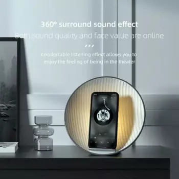 Настольная лампа светодиодный, Bluetooth-динамик, объемный звук, Беспроводная зарядка 15 Вт, ночная версия, украшение комнаты, украшение мебели