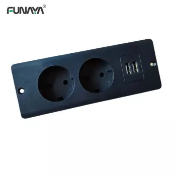 Настольные скрытые розетки с 2 евророзетками и 2 USB-портами, 5 В, 220 А переменного тока, 110, 4000 в, 16 А, Вт, встроенная настольная электрическая черная розетка для дома и офиса