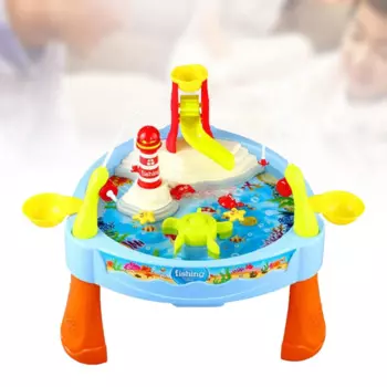 Настольный игровой набор для игры в рыбалку с циркуляцией воды и подсветкой для песка и воды