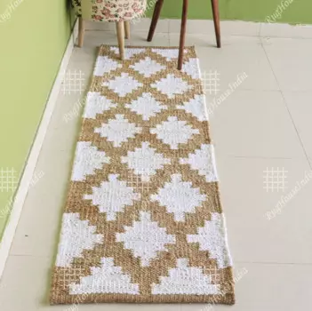 Натуральное джутовое волокно, ковер с конопляной зоной, Конопляный белый бежевый джутовый хлопковый ротационный ковер, коврик для йоги