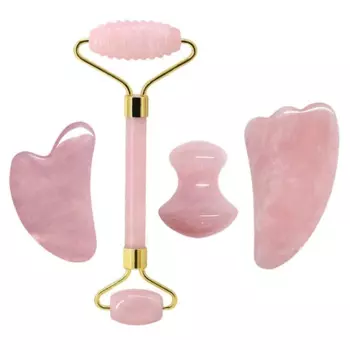 Натуральный Нефритовый камень Gua Sha, розовый кварц, лазерный массажер, скребок для удаления морщин тела, инструменты для красоты