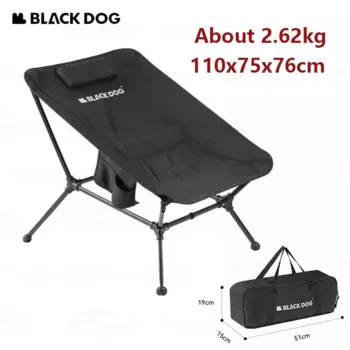 Naturehike BLACKDOG Сверхлегкое кресло для кемпинга с подушкой, складной портативный алюминиевый стул для путешествий, рыбалки, пляжа, отдыха