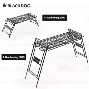Naturehike BLACKDOG уличная походная железная полка для хранения пикника, барбекю, настольная полка, портативная складная полка с вешалками, полки для растений