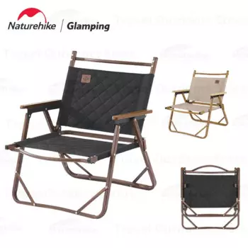 Naturehike MW02 Складной стул для кемпинга, утолщенный хлопок, стул для 1 человека, уличный портативный стул со спинкой, удобный/дышащий для рыбалки
