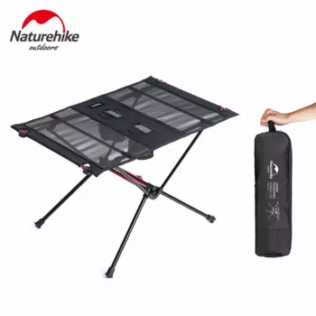 Naturehike Сверхлегкий походный стол 652 г, вес 30 кг, портативный уличный стол для кемпинга, рыбалки, туристического туризма с 2 сумками для чашек с водой