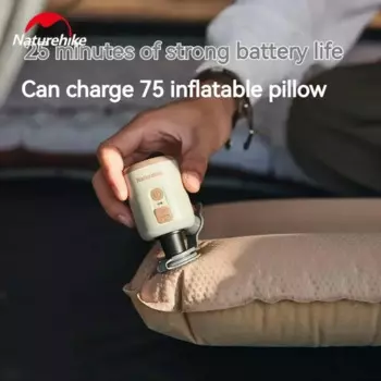 Naturehike Wind Мини-воздушный насос 3 в 1 Многофункциональный надувной насос-лампа 140 г Сверхлегкий подходит для подушек на воздушном матрасе