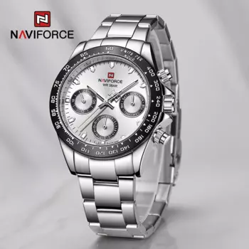 NAVIFORCE Роскошные брендовые новые часы для мужчин и женщин, деловые модные кварцевые наручные часы, мужские водонепроницаемые часы из нержавеющей стали